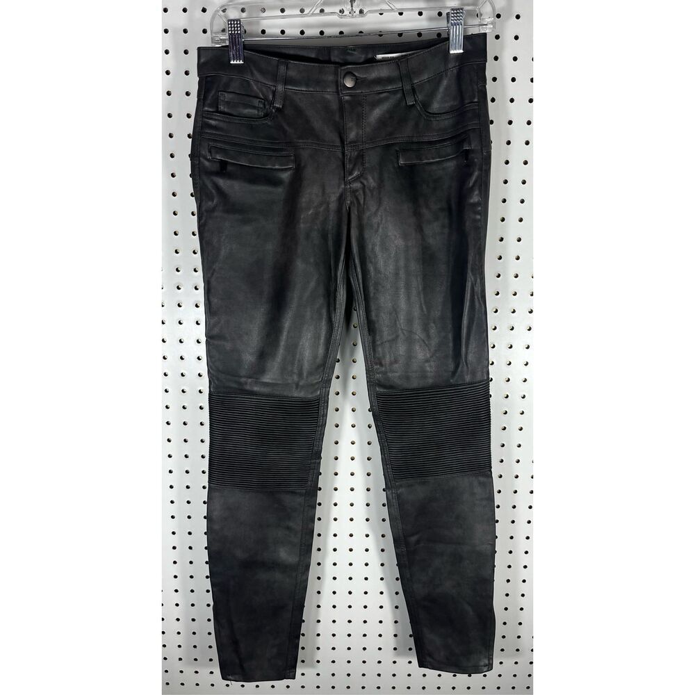 Zara woman medium rise pleather pants